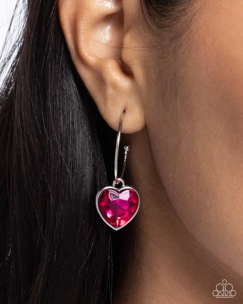 Paparazzi ♥ Diamond of the Night - Pink ♥ Earrings