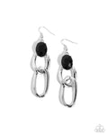 Paparazzi ♥ Lavish Loyalty - Black ♥ Earrings
