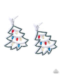 Paparazzi ♥ O Tannenbaum - Multi ♥ Silver Post Earrings