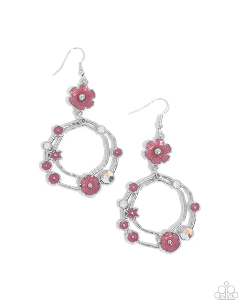 Paparazzi ♥ Wreathed Waikiki - Pink ♥ Earrings