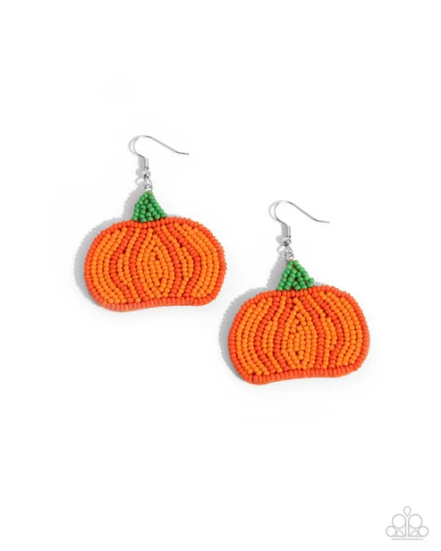 Paparazzi ♥ Pumpkin Pizzazz - Orange ♥ Earrings