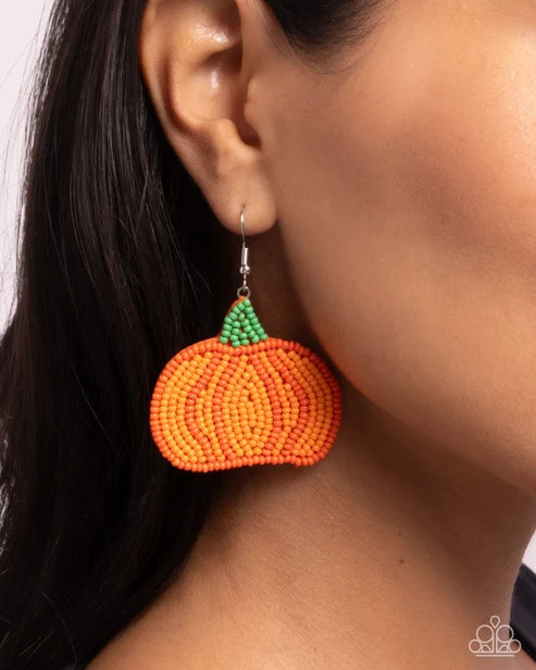 Paparazzi ♥ Pumpkin Pizzazz - Orange ♥ Earrings