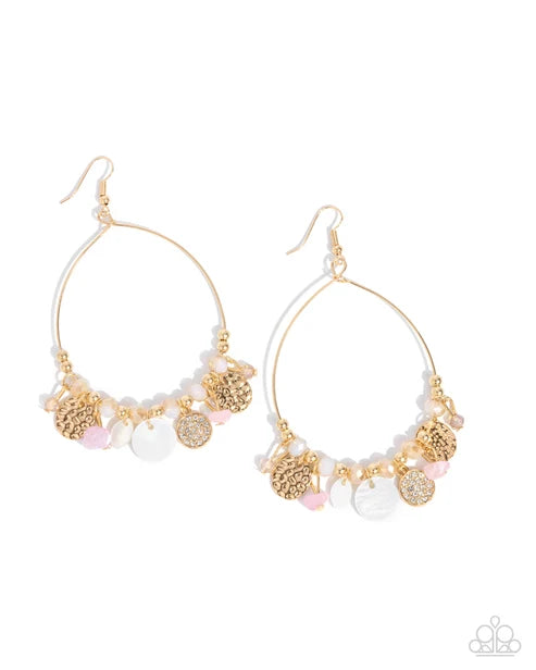 Paparazzi ♥ Wiry Wayfarer - Pink ♥ Earrings