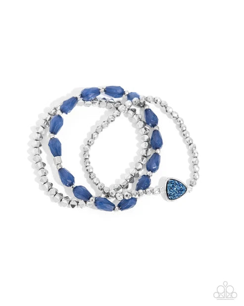 Paparazzi ♥ Druzy Decadence - Blue ♥ Bracelet