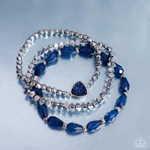 Paparazzi ♥ Druzy Decadence - Blue ♥ Bracelet