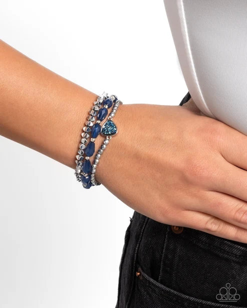 Paparazzi ♥ Druzy Decadence - Blue ♥ Bracelet