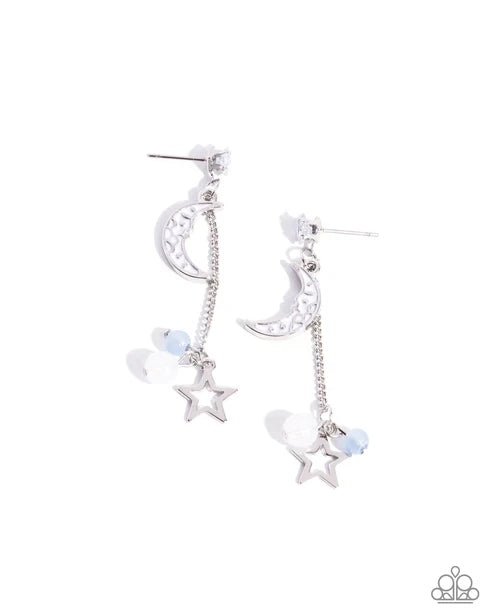 Paparazzi ♥ Astral Admiration - Blue ♥ Post Earrings