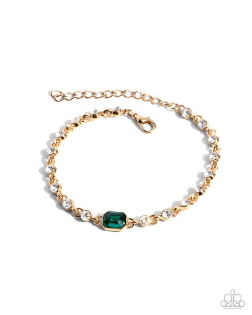 Paparazzi ♥ Fitted Fidelity - Green ♥ Bracelet