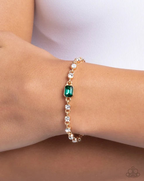 Paparazzi ♥ Fitted Fidelity - Green ♥ Bracelet