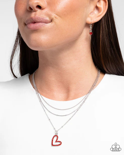 Paparazzi ♥ Valentines Day Decadence - Red ♥ Necklace