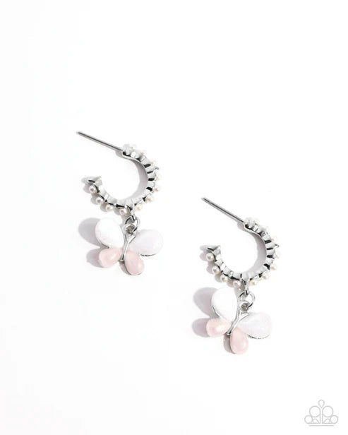 Paparazzi ♥ Fly to Your Heart - Pink ♥ Earrings
