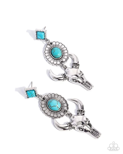 Paparazzi ♥ Western Week - Blue ♥ Post Earrings