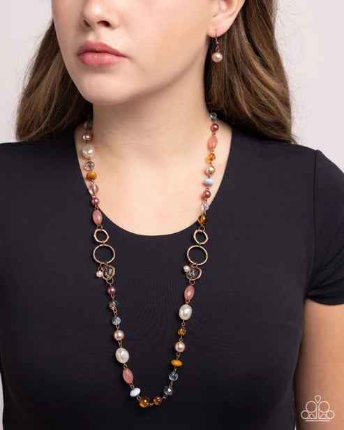 Paparazzi ♥ Eclectic Embrace - Copper ♥ Necklace