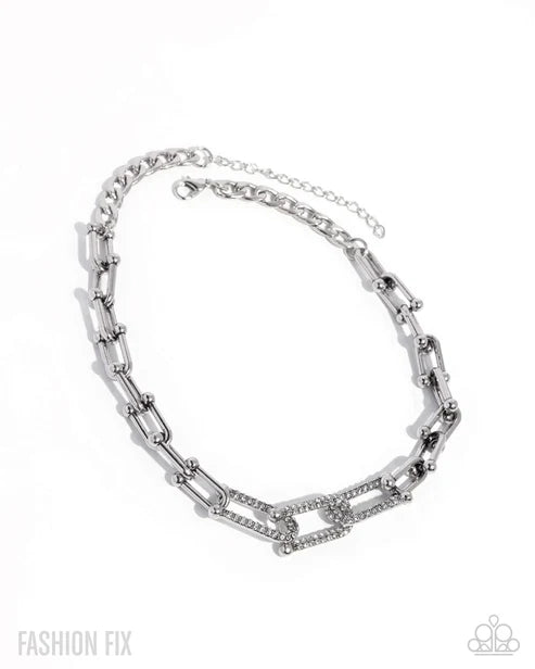 Paparazzi ♥ Adorably Amped Up - White ♥ Necklace