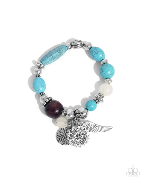 Paparazzi ♥ Earthy Eclecticism - Blue ♥ Bracelet
