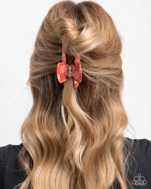 Patchwork Promise - Red ♥ Hair Clip