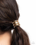 Paparazzi ♥ Crimped Celebrity - Gold ♥ Hair Clip