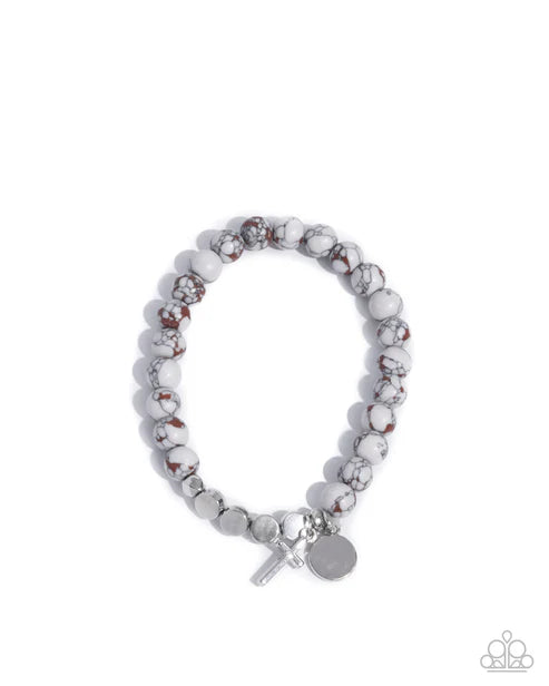 Paparazzi ♥ Devout Debut - White ♥ Bracelet