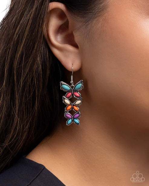 Paparazzi ♥ Fluttering Fantasy - Earrings ♥ Earrings