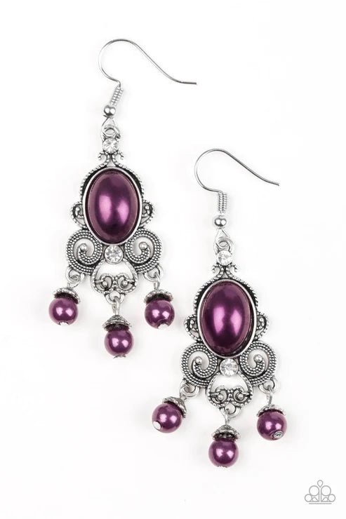 Paparazzi ♥ I Better Get GLOWING - Purple ♥ Earrings