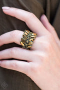 Paparazzi ♥ CACHE Money - Brass ♥ Ring