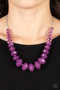 Paparazzi ♥ Happy-GLOW-Lucky - Purple ♥ Necklace