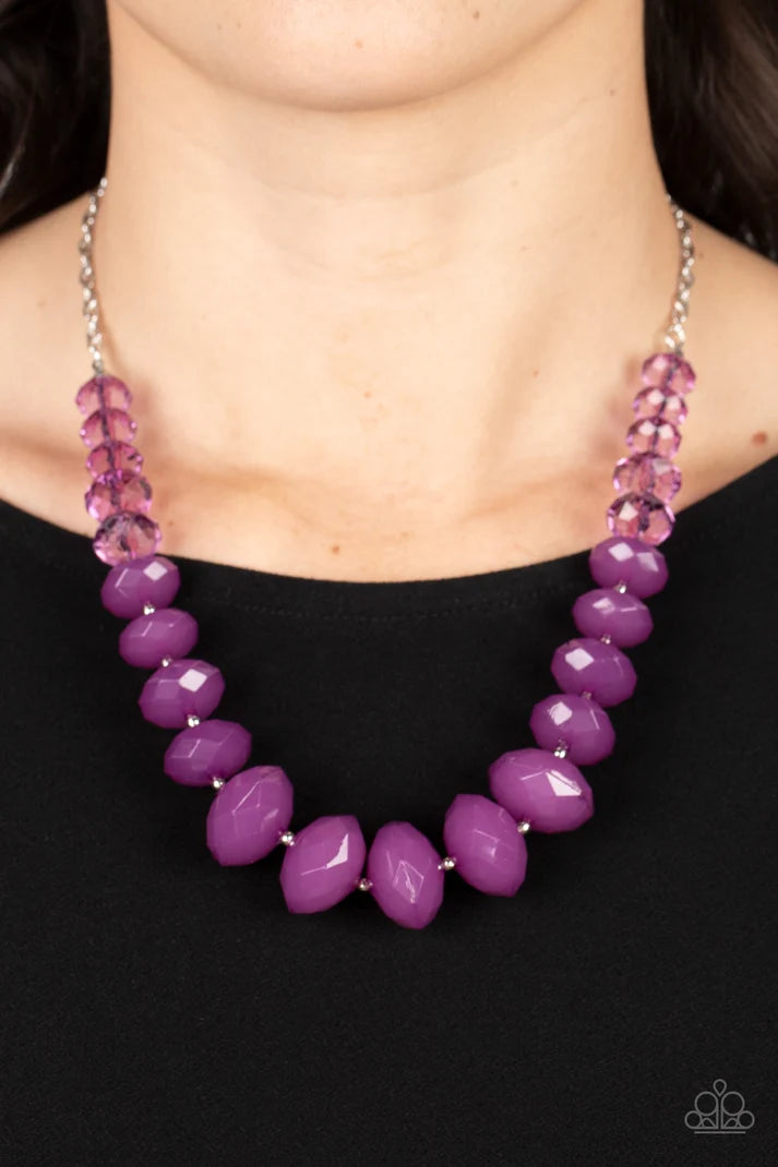 Paparazzi ♥ Happy-GLOW-Lucky - Purple ♥ Necklace