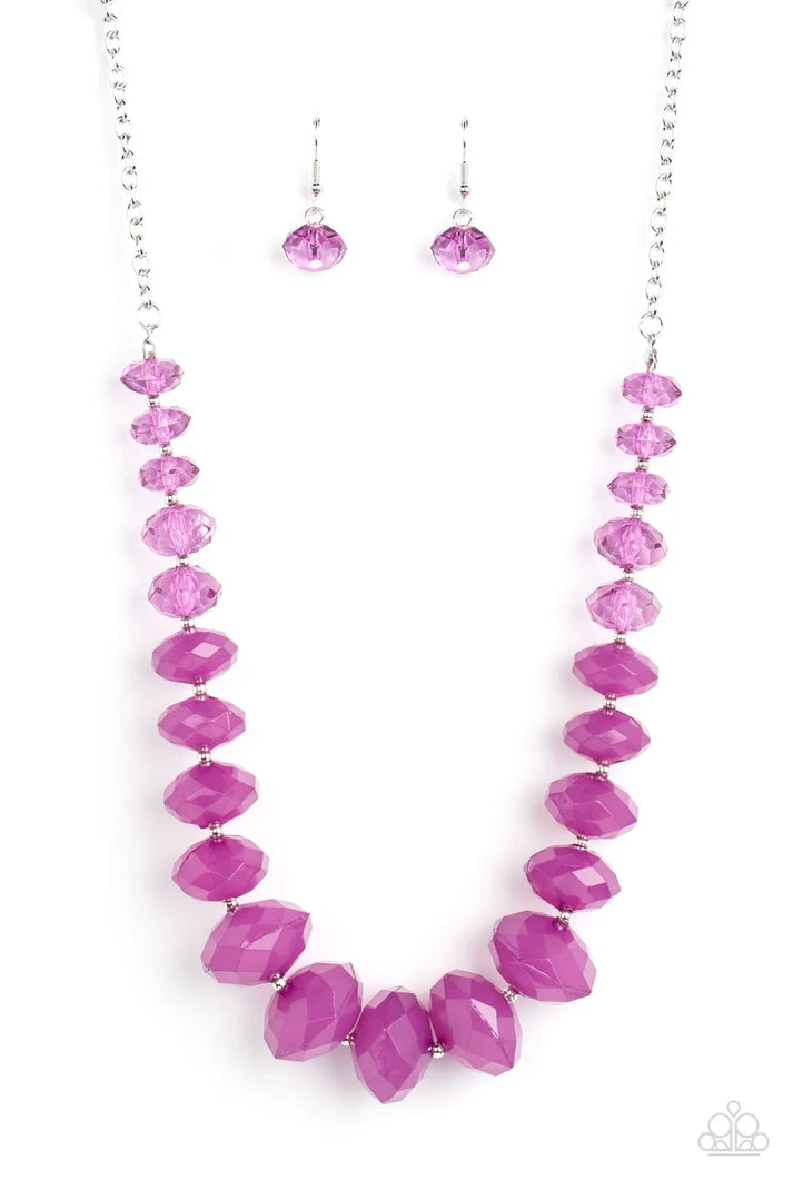 Paparazzi ♥ Happy-GLOW-Lucky - Purple ♥ Necklace