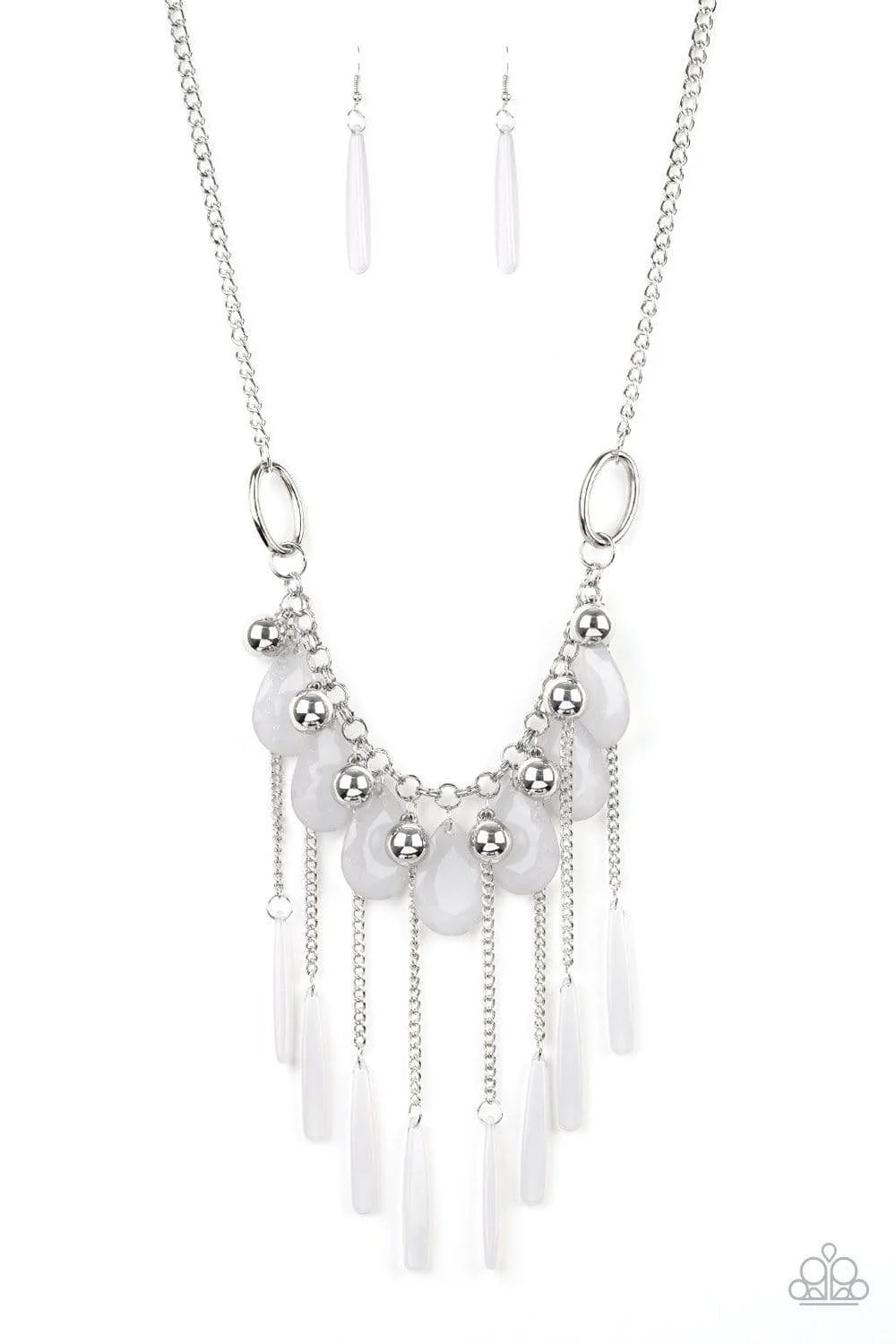 Paparazzi ♥ Roaring Riviera - White ♥ Necklace