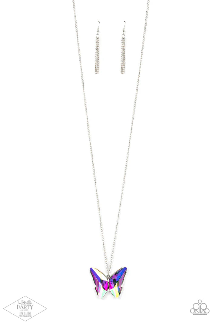 Paparazzi ♥ The Social Butterfly Effect - multi (iridescent) ♥ Necklace