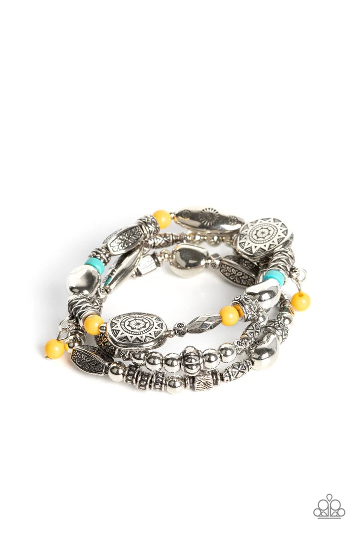 Paparazzi ♥ Western Quest - Yellow ♥ Bracelet