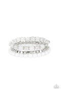 Paparazzi ♥ Globetrotter Glam - White ♥ Bracelet
