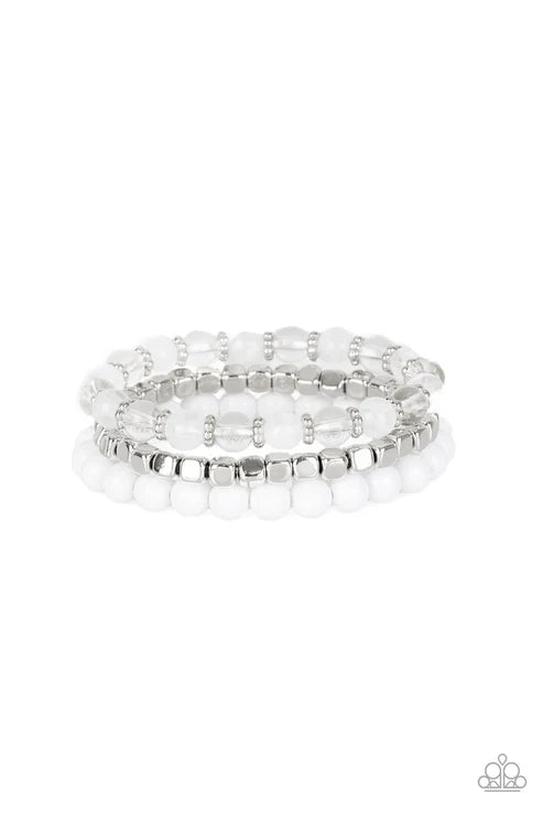 Paparazzi ♥ Globetrotter Glam - White ♥ Bracelet
