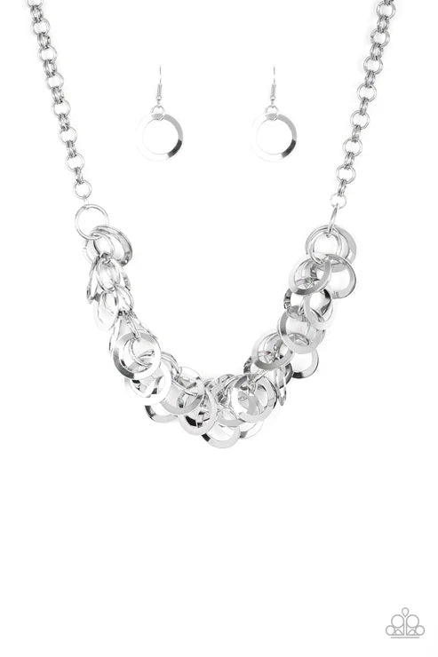 Paparazzi ♥ Ringing In The Bling - Silver ♥ Necklace