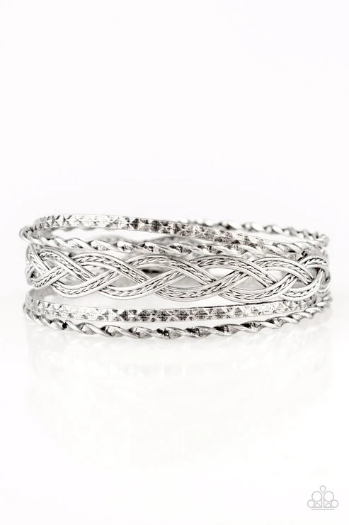 Paparazzi ♥ Straight Street - Silver ♥ Bracelet