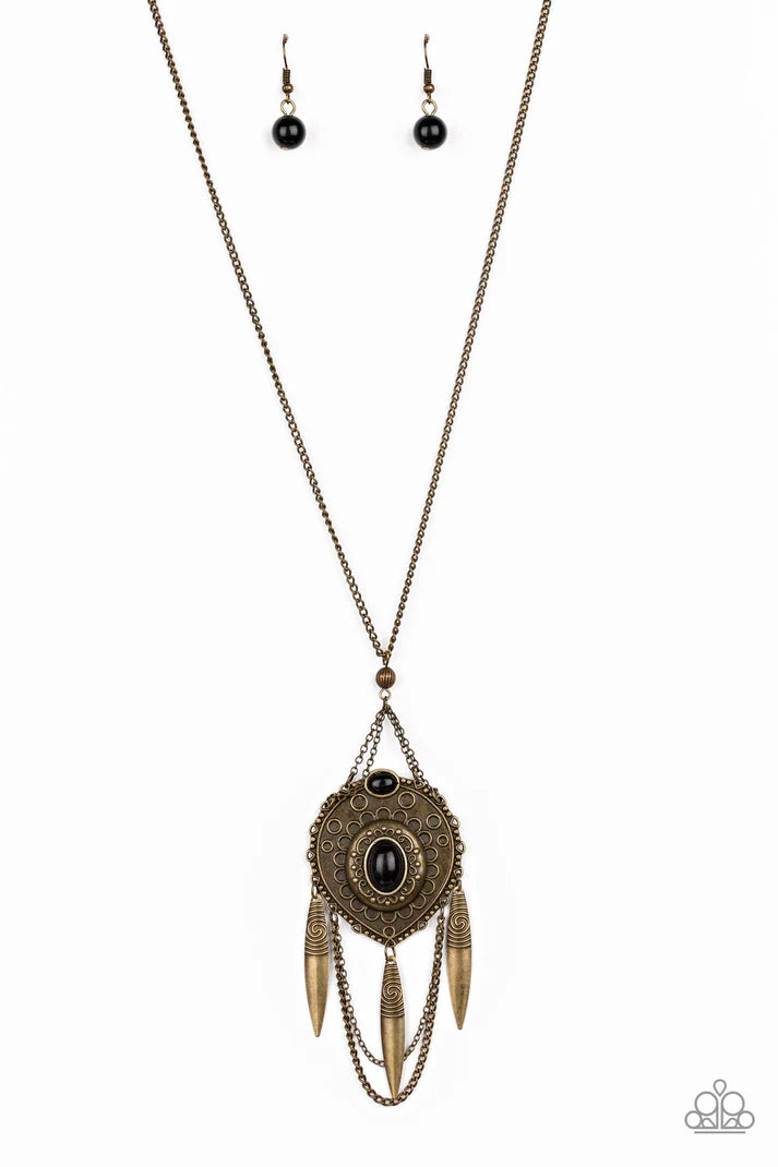 Paparazzi ♥ Cactus Canyon - Brass ♥ Necklace