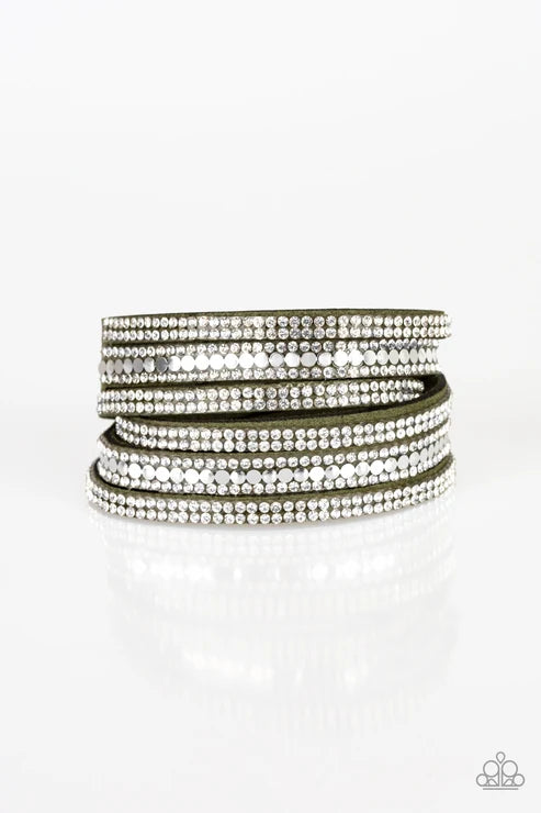Paparazzi ♥ Rock Star Attitude - Green ♥ Bracelet