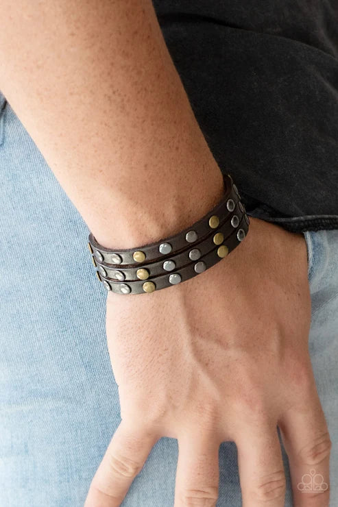Paparazzi ♥ Rural Rider - Brown ♥ Bracelet