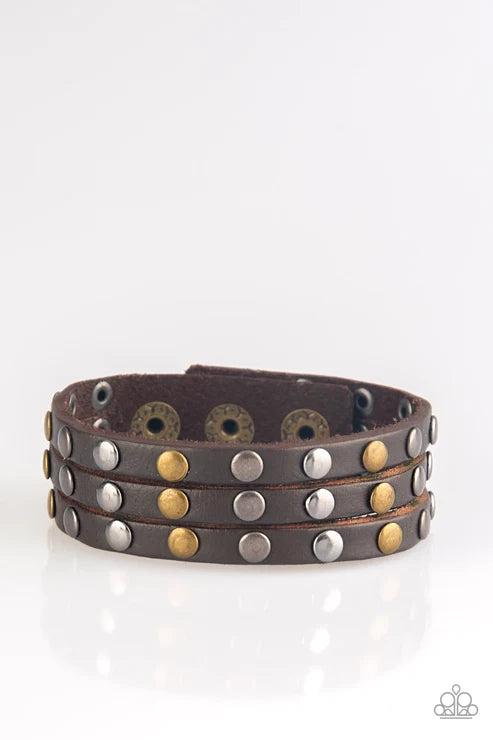 Paparazzi ♥ Rural Rider - Brown ♥ Bracelet