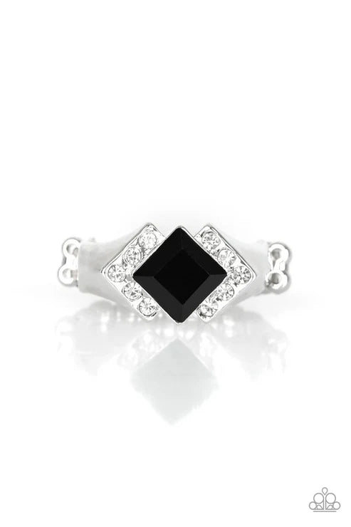 Paparazzi ♥ Wallstreet Winner - Black ♥ Ring
