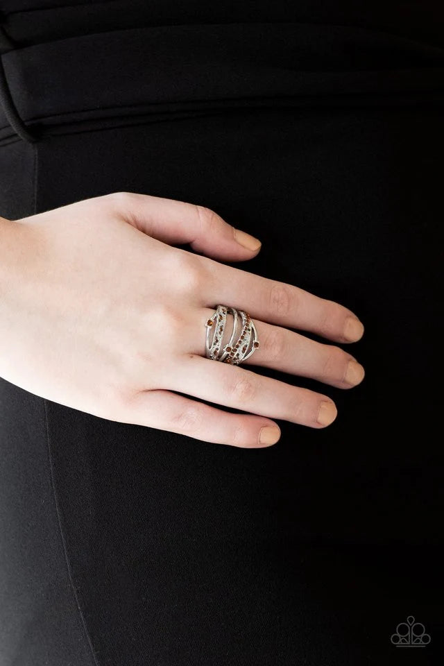 Paparazzi ♥ Making The World Sparkle - Brown ♥ Ring