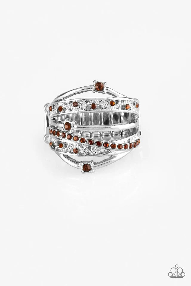 Paparazzi ♥ Making The World Sparkle - Brown ♥ Ring
