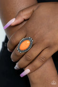 Paparazzi ♥ Lost in Sagebrush - Orange ♥ Ring