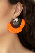 Paparazzi ♥ Fan The FLAMBOYANCE - Orange ♥ Post Earrings